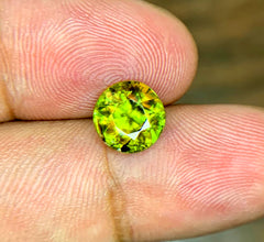 Round Cut Sphene Gemstone, Sphene Faceted cut stone, Fire Sphene, Titanite Sphene Gemstone, Sphene Jewellery, Engagement Ring - 1.80 CT