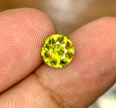 Round Cut Sphene Gemstone, Sphene Faceted cut stone, Fire Sphene, Titanite Sphene Gemstone, Sphene Jewellery, Engagement Ring - 1.20 CT
