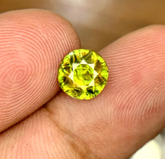 Round Cut Sphene Gemstone, Sphene Faceted cut stone, Fire Sphene, Titanite Sphene Gemstone, Sphene Jewellery, Engagement Ring - 1.20 CT