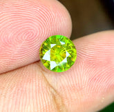 Round Cut Sphene Gemstone, Sphene Faceted cut stone, Fire Sphene, Titanite Sphene Gemstone, Sphene Jewellery, Engagement Ring - 1.40 CT