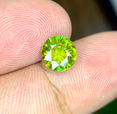 Round Cut Sphene Gemstone, Sphene Faceted cut stone, Fire Sphene, Titanite Sphene Gemstone, Sphene Jewellery, Engagement Ring - 1.40 CT