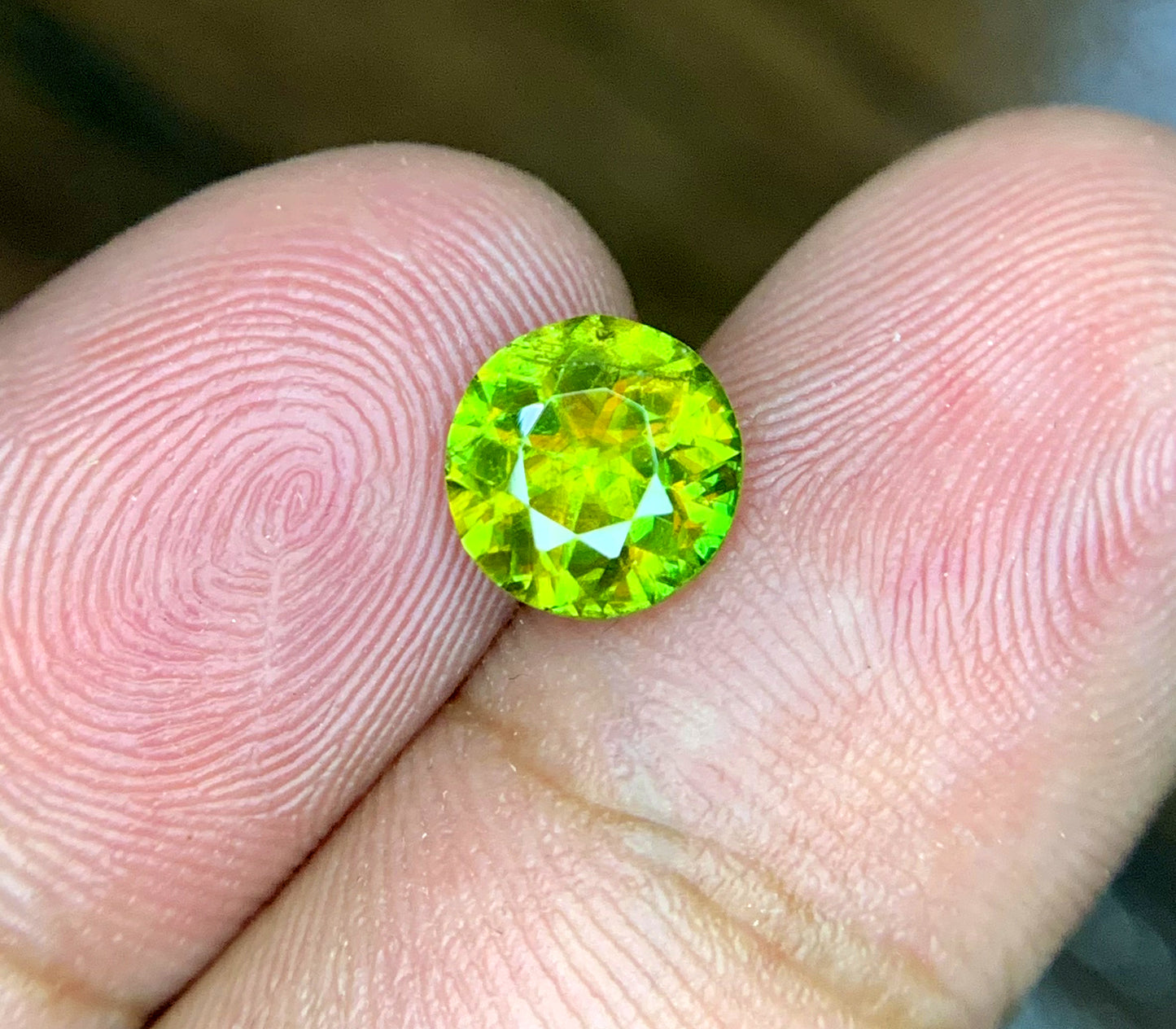 Round Cut Sphene Gemstone, Sphene Faceted cut stone, Fire Sphene, Titanite Sphene Gemstone, Sphene Jewellery, Engagement Ring - 2.0 CT