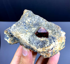 Natural Red Zircon on Matrix from Skardu Pakistan - 335 gram