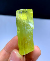 Natural Terminated Yellow Color Heliodor var Beryl Crystal from Pakistan - 27 gram