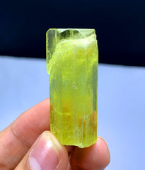 Natural Terminated Yellow Color Heliodor var Beryl Crystal from Pakistan - 27 gram