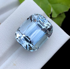 Cusshion Cut Natural Aquamarne Gemstone, Loose Gemstone, Aqua Faceted Cut Stone, Gemstone Jewelry - 27.70 CT