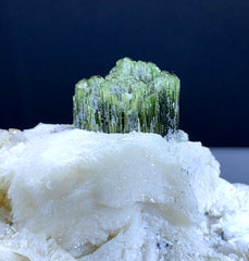 Green Tourmaline with Quartz on Cleavelandite Albite from Pakistan - 150 gram