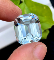Cusshion Cut Natural Aquamarne Gemstone, Loose Gemstone, Aqua Faceted Cut Stone, Gemstone Jewelry - 23.25 CT
