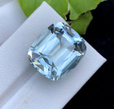 Cusshion Cut Natural Aquamarne Gemstone, Loose Gemstone, Aqua Faceted Cut Stone, Gemstone Jewelry - 23.25 CT