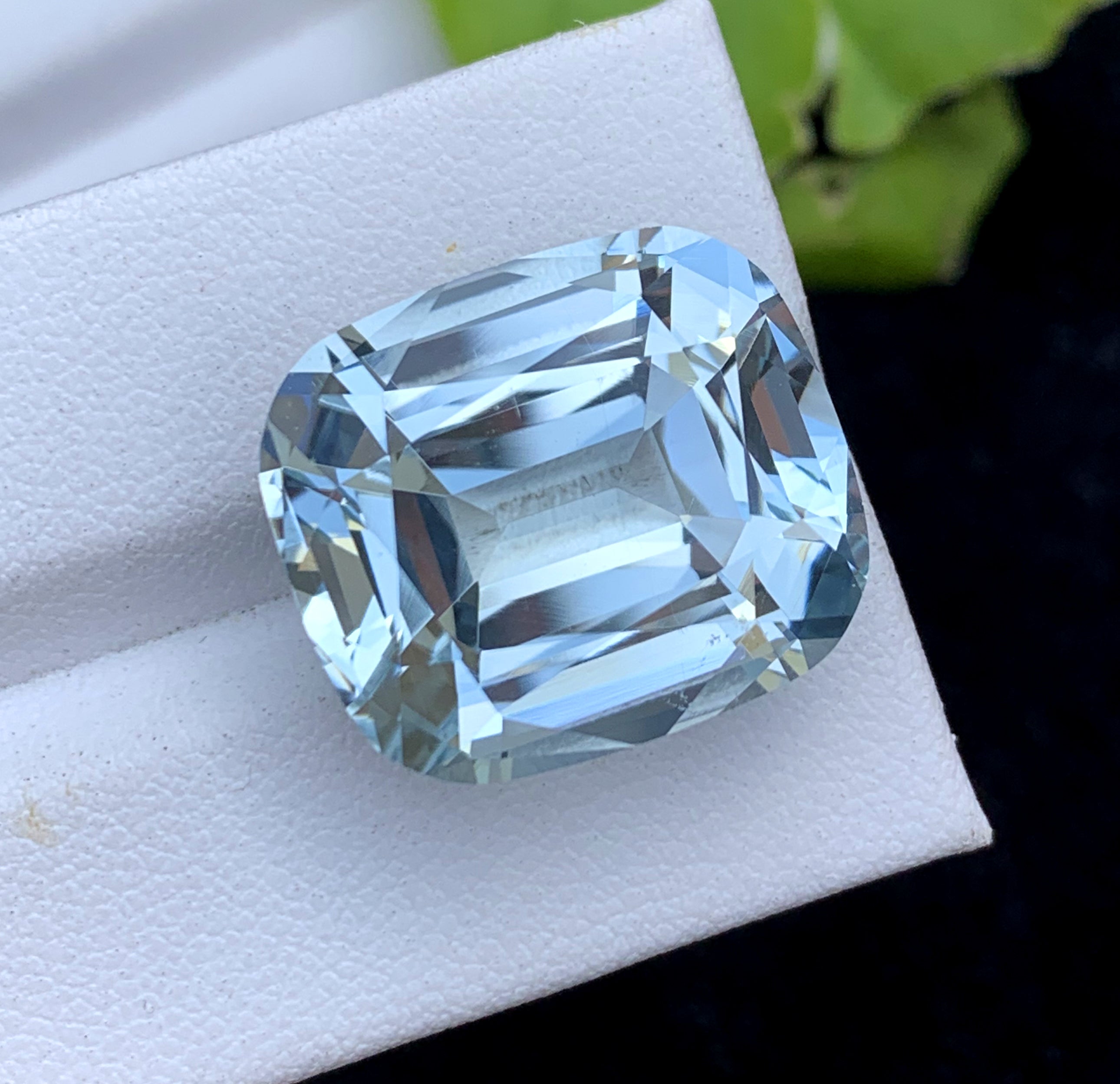 Cusshion Cut Natural Aquamarne Gemstone, Loose Gemstone, Aqua Faceted Cut Stone, Gemstone Jewelry - 23.25 CT