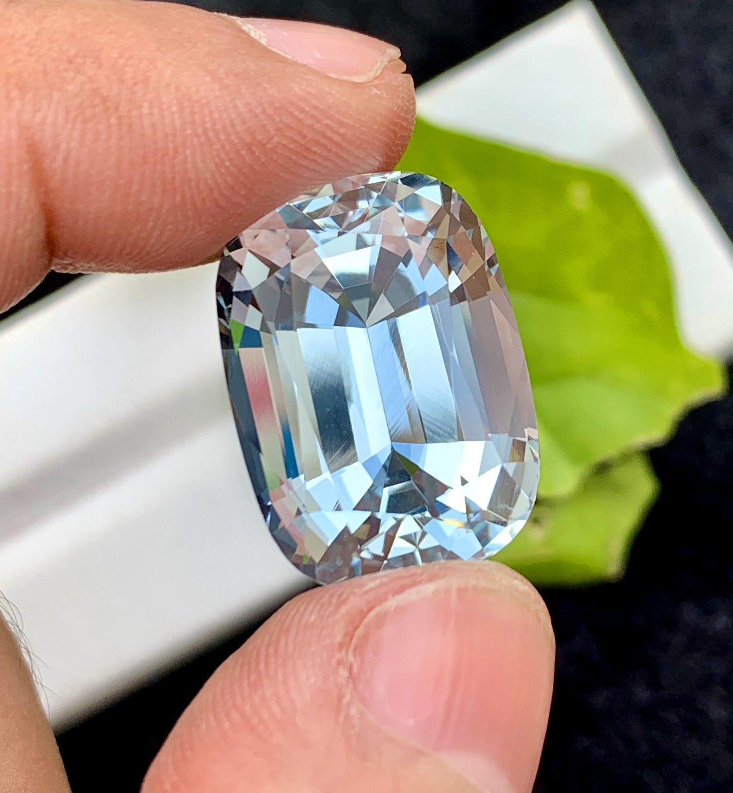 Cusshion Cut Natural Aquamarne Gemstone, Loose Gemstone, Aqua Faceted Cut Stone, Gemstone Jewelry - 25.85 CT