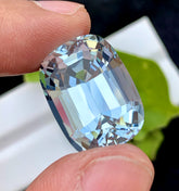 Cusshion Cut Natural Aquamarne Gemstone, Loose Gemstone, Aqua Faceted Cut Stone, Gemstone Jewelry - 25.85 CT