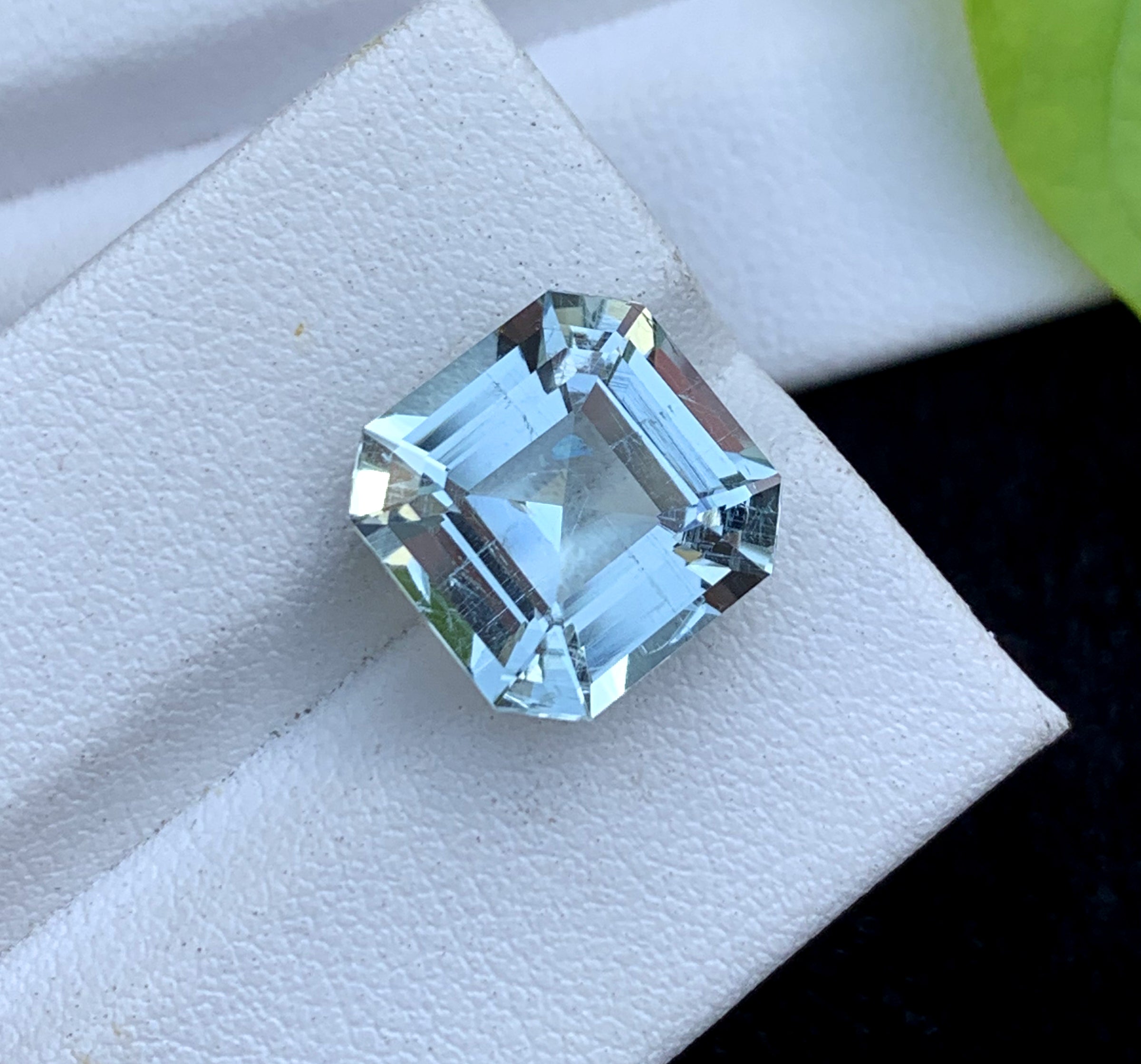 Asscher Cut Natural Aquamarne Gemstone, Loose Gemstone, Aqua Faceted Cut Stone, Gemstone Jewelry - 6.60 CT