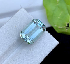 Emerald Cut Natural Aquamarne Gemstone, Loose Gemstone, Aqua Faceted Cut Stone, Gemstone Jewelry - 9.55 CT