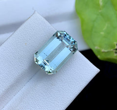 Emerald Cut Natural Aquamarne Gemstone, Loose Gemstone, Aqua Faceted Cut Stone, Gemstone Jewelry - 9.55 CT