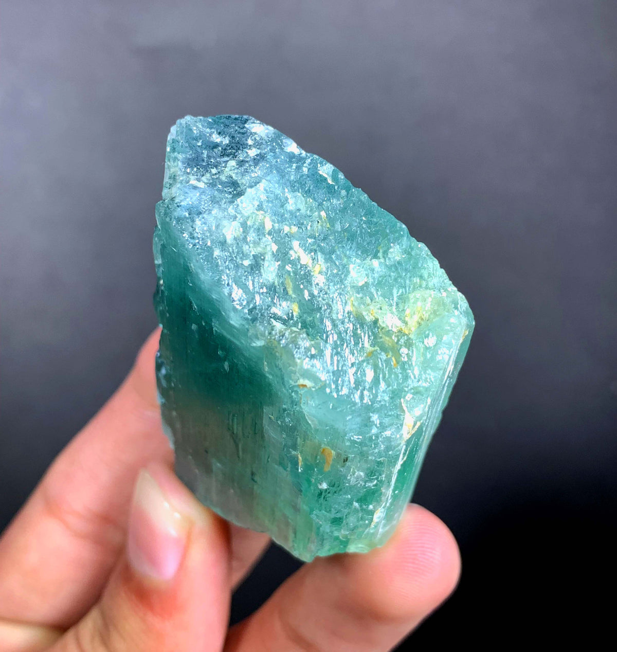 Green Hiddenite Kunzite Crystal From Afghanistan - 85 Grams