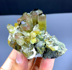 Bicolor Tourmaline Cluster on Matrix from Afghanistan - 108 gram