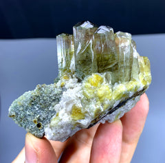 Bicolor Tourmaline Cluster on Matrix from Afghanistan - 108 gram