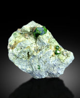 Green Demantoid Garnet Crystals on Matrix, Natural Demantoid Specimen - 653 gram