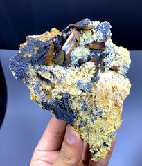 Rare Red Brookite Cluster on Matrix from Baluchistan Pakistan - 350 grams