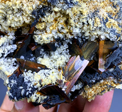 Rare Red Brookite Cluster on Matrix from Baluchistan Pakistan - 350 grams