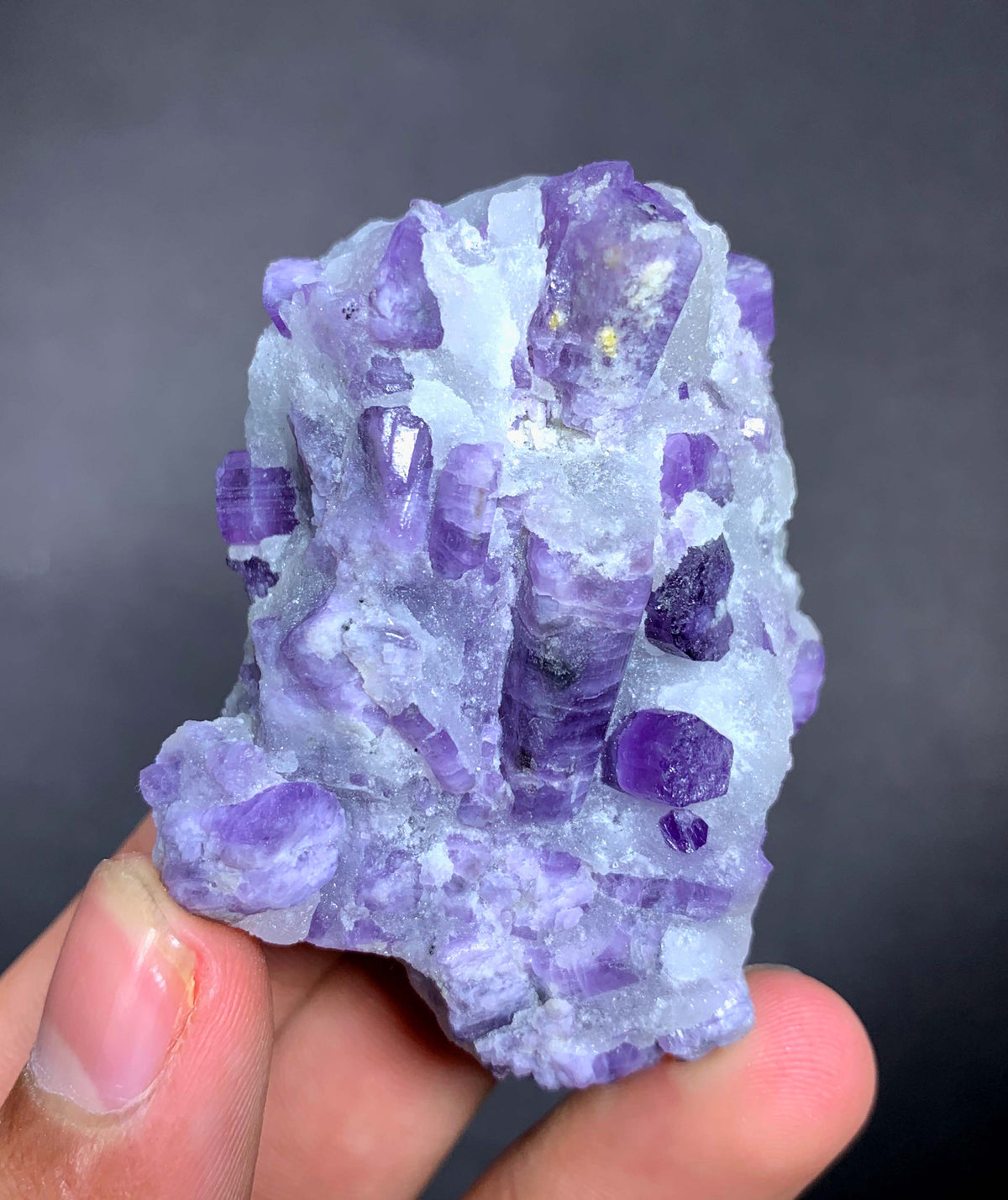 Purple Scapolite Crystals on Matrix from Afghanistan - 59 Grams
