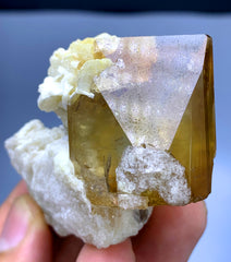 Natural Topaz Crystal on Albite from Pakistan - 74 gram