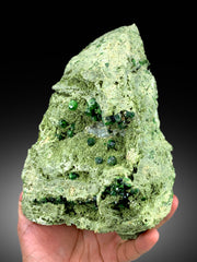 Lush Green Demantoid Garnet Crystals on Matrix, Garnet Cluster, Garnet Stone, Raw Mineral, Demantoid Garnet Specimen - 3.4 Kg