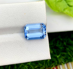 Santa Maria Blue Color Aquamarine Gemstone, Loose Gemstone, Aquamarine Faceted Cut Stone, Gemstone Jewelry - 3.90 CT