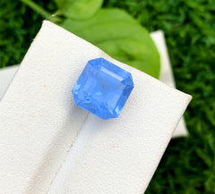 Asscher Cut Santa Maria Blue Color Aquamarine Gemstone, Loose Gemstone, Aquamarine Faceted Cut Stone, Gemstone Jewelry - 5.25 CT