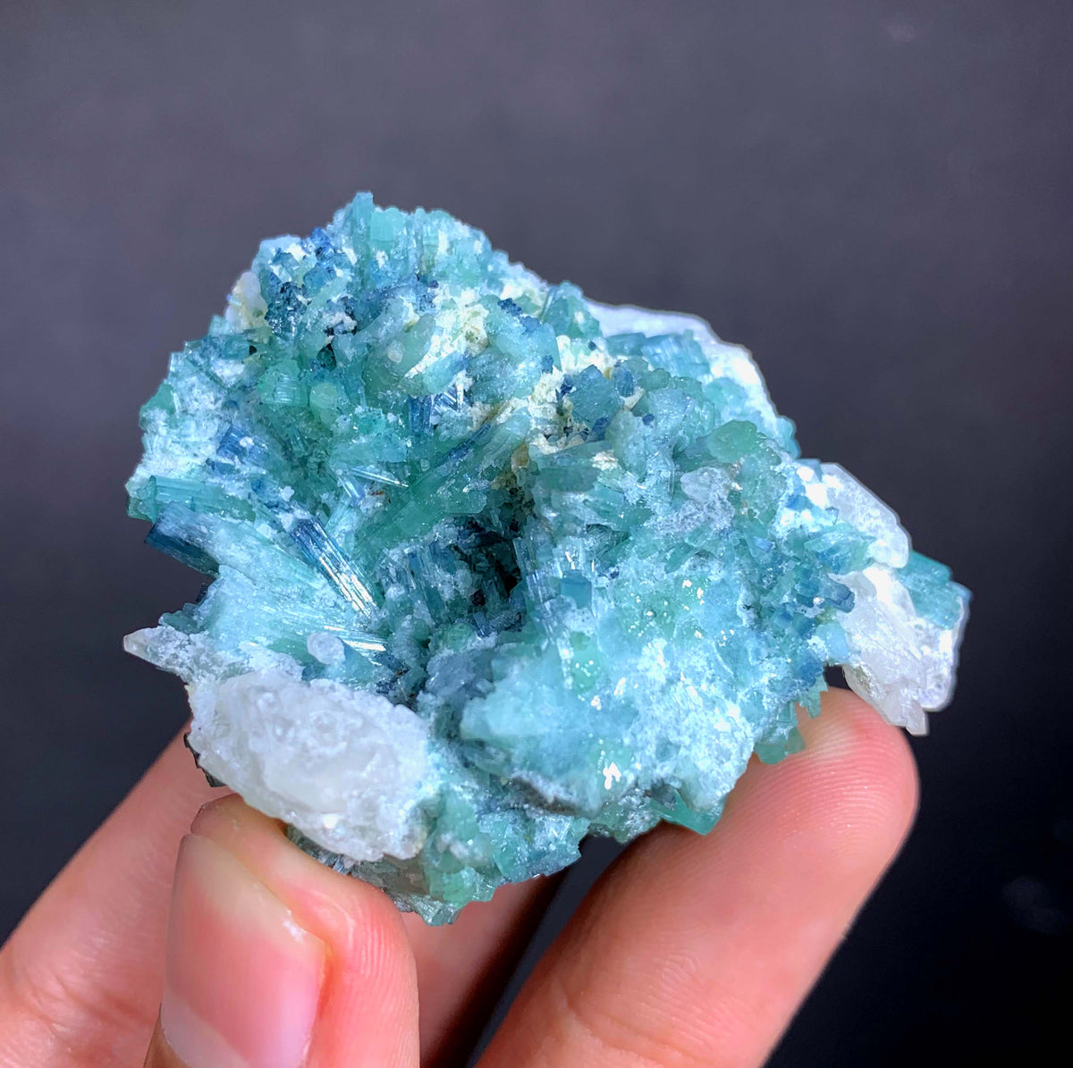 Indicolite Blue Tourmaline Crystal Bunch From Afghanistan - 46 Grams