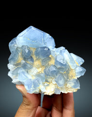 Natural Blue Color Celestine Cluster, Celestine Bunch, Fine Mineral, Celestine Specimen from Baghdis Mine Afghanistan - 672 gram