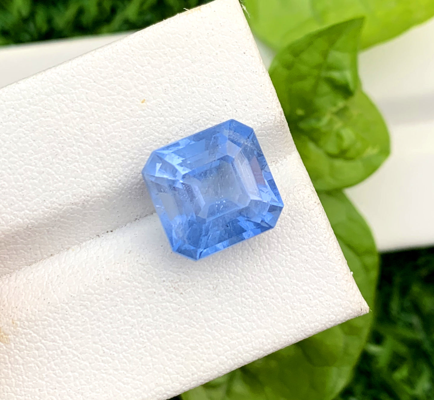 Asscher Cut Santa Maria Blue Color Aquamarine Gemstone, Loose Gemstone, Aquamarine Faceted Cut Stone, Gemstone Jewelry - 6.15 CT