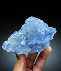 Natural Blue Color Celestine Cluster, Celestine Bunch, Fine Mineral, Celestine Specimen from Baghdis Mine Afghanistan - 672 gram
