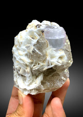 Natural AquaMorganite with Smoky Quartz and Cleavelandite Albite Specimen from Afghanistan - 404 gram