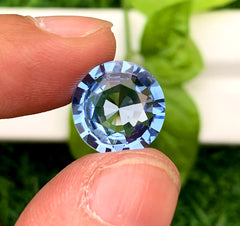 Round Shape Santa Maria Blue Color Aquamarine Gemstone, Loose Gemstone, Aquamarine Faceted Cut Stone, Gemstone Jewelry - 5.00 CT