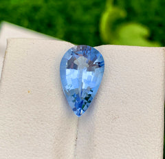 Pear Shape Santa Maria Blue Color Aquamarine Gemstone, Loose Gemstone, Aquamarine Faceted Cut Stone, Gemstone Jewelry - 3.60 CT