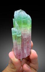 Stunning Bicolor Tourmaline Crystal from Paprok Afghanistan - 122 gram