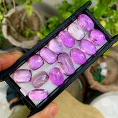 Fuchsia Pink Kunzite Cabochons, Kunzite Necklace, Kunzite Parcel, Kunzite Jewellry, Jewellry Making, Kunzite From Afghanistan - 208.55 Carat