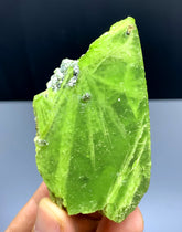 Green Sphene Titanite on Calcite from Skardu Pakistan - 68 gram