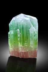 Natural Bicolor Tourmaline Crystal from Paprok Afghanistan - 102 gram
