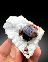 Natural Red Color Garnet Crystals on Matrix from Skardu Pakistan - 56 gram