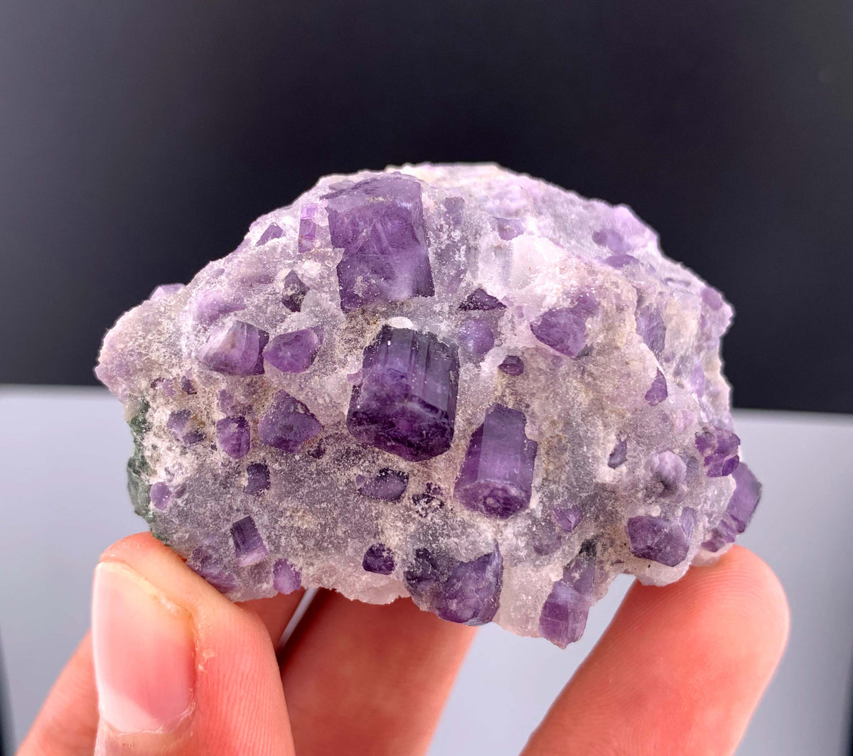 Purple Scapolite Crystal on Matrix from Afghanistan - 84 Grams