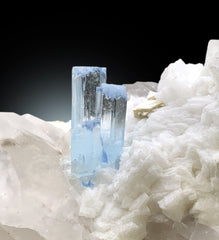 Sky Blue Ring Aquamarine Crystal on Quartz from Shigar valley Skardu Pakistan - 2167 gram