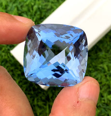 Santa Maria Blue Color Aquamarine Gemstone, Aquamarine Faceted Cut Stone, Top Grade Aquamarine for Collection - 81.56 carat