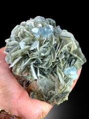 Natural Sky Blue Color Aquamarine Crystals with Muscovite Mica, Aquamarine Specimen, Aquamarine from Nagar Mine Skardu Pakistan - 1180 gram