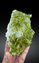 Green Tourmaline Crystals on Pollucite from Pakistan, 602 gram