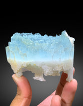 Bicolor Beryl, AquaMorganite Crystal, Morganite var Aquamarine with Etched Terminations, Scepter AquaMorganite Specimen - 388 gram