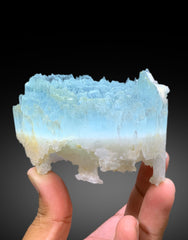 Bicolor Beryl, AquaMorganite Crystal, Morganite var Aquamarine with Etched Terminations, Scepter AquaMorganite Specimen - 388 gram