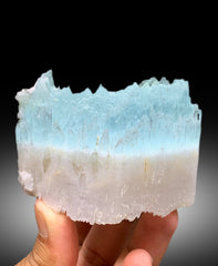 Bicolor Beryl, AquaMorganite Crystal, Morganite var Aquamarine with Etched Terminations, Scepter AquaMorganite Specimen - 388 gram